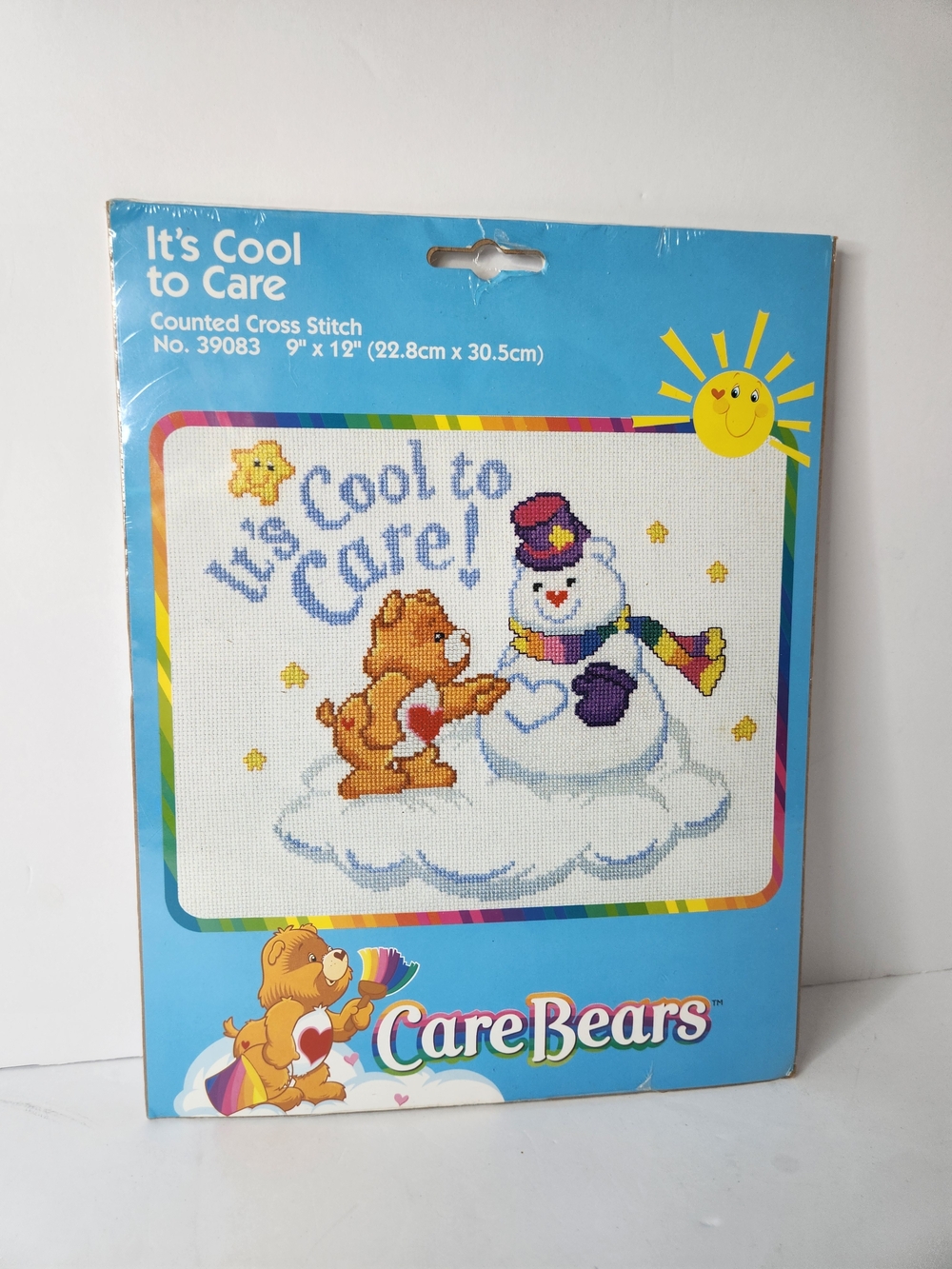 Care Bears "It's Cool to Care" Cross Stitch Kit - Blue